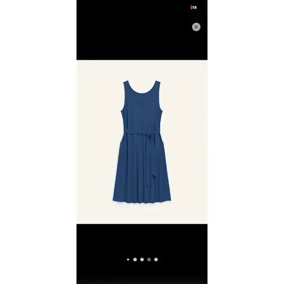 Reversible Wool& Summer Red Sleeveless Midi Dress with Pockets Belt, size large - Picture 12 of 13